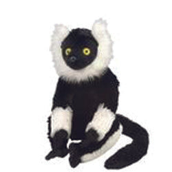 Black & White Lemur Stuffed Animal - 12"