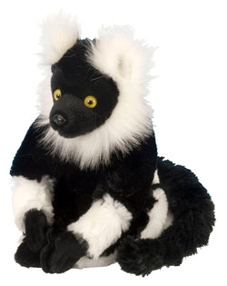 Black & White Lemur Stuffed Animal - 8"