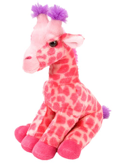 Pink Sitting Giraffe Stuffed Animal - 12"