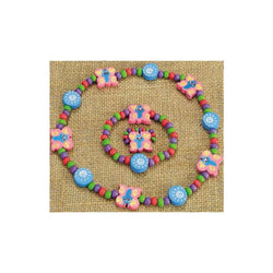 Wooden Necklace, Ring & Bracelet Set Butterfly (Pack of 6)
