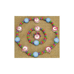 Wooden Necklace, Ring &  Bracelet Set Penguin (Pack of 6)