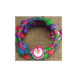 Wooden Wrap  Bracelet Penguin (Pack of 6)
