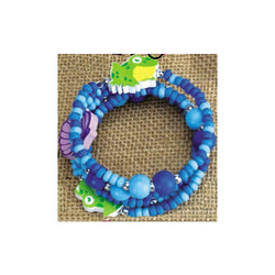 Wooden Wrap  Bracelet Frog (Pack of 6)
