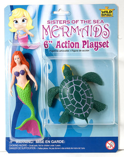 Sea Turtle & Mermaid Movable Action Play Set