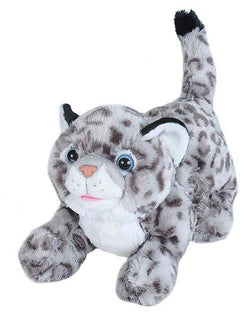 Playful Snow Leopard Stuffed Animal - 10"