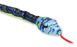 Blue Camo Sequin Snake  Stuffed Animal - 54"