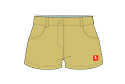 Girls Shorts - Khaki (Organic Cotton)