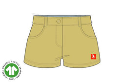Girls Shorts - Khaki (Organic Cotton)