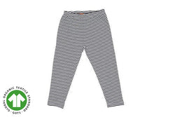 Girls Leggings - Navy Stripe (Organic Cotton)