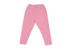 Girls Leggings -  Pink Stripe (Organic Cotton)