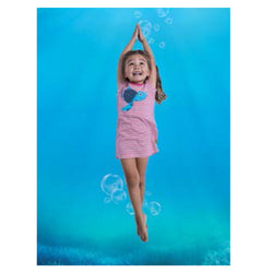 Turtle Applique Dress - Pink Stripe (Organic Cotton)