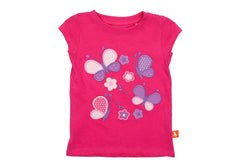 Girls Butterfly Top - Pink (Organic Cotton)