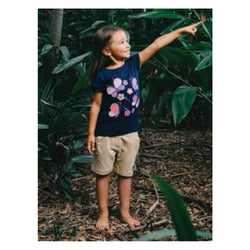 Girls Butterfly Top - Navy (Organic Cotton)